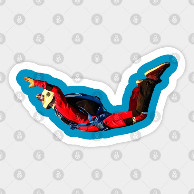 Skydiver Sticker by sibosssr